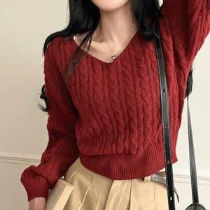 Cropped Knit Sweater